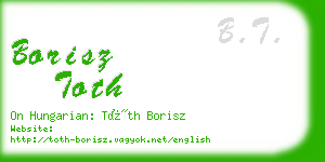 borisz toth business card